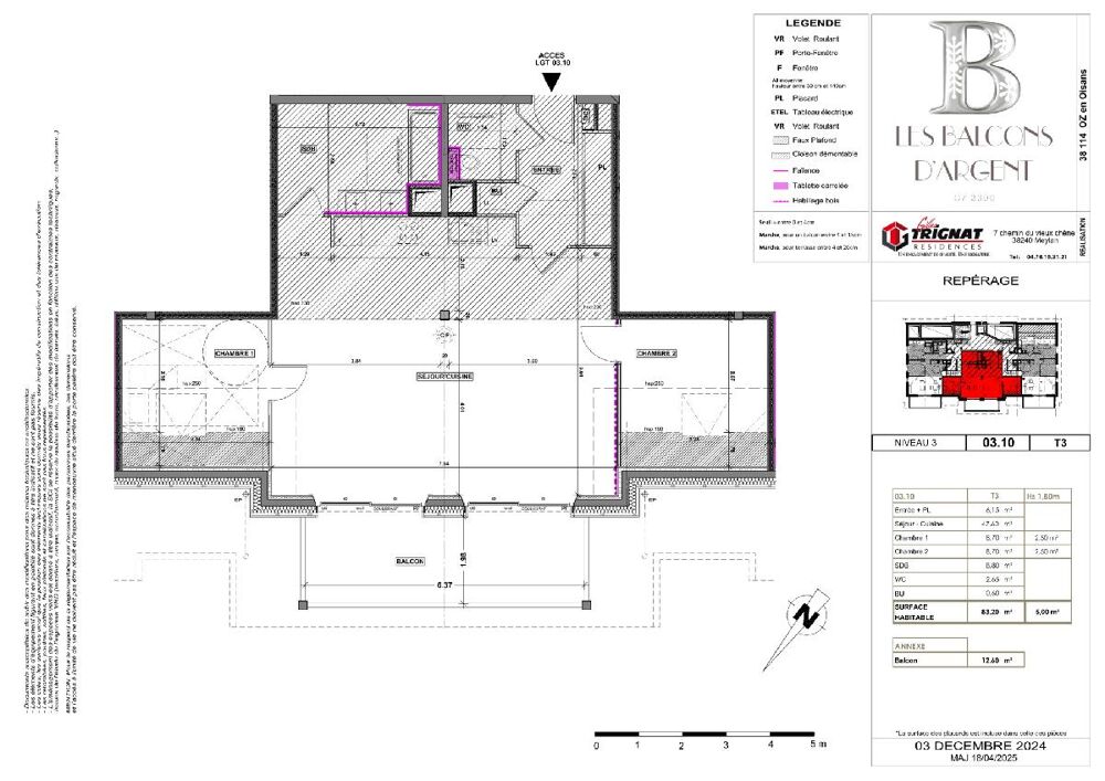 à vendre  Appartement Oz (38114)
