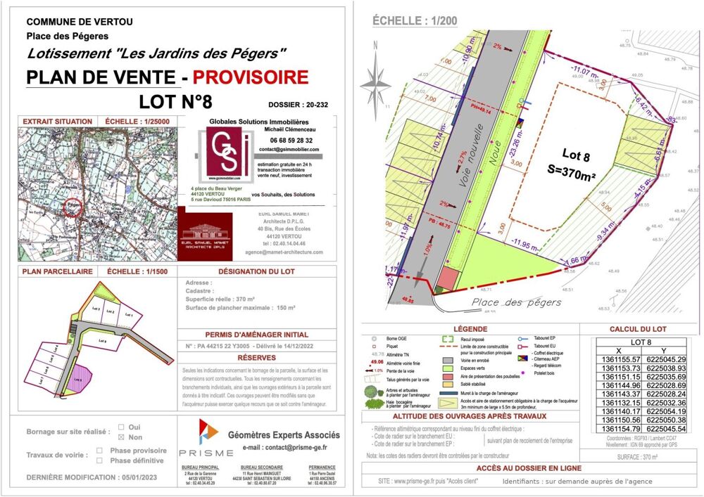 Vente Terrain Terrain Vertou