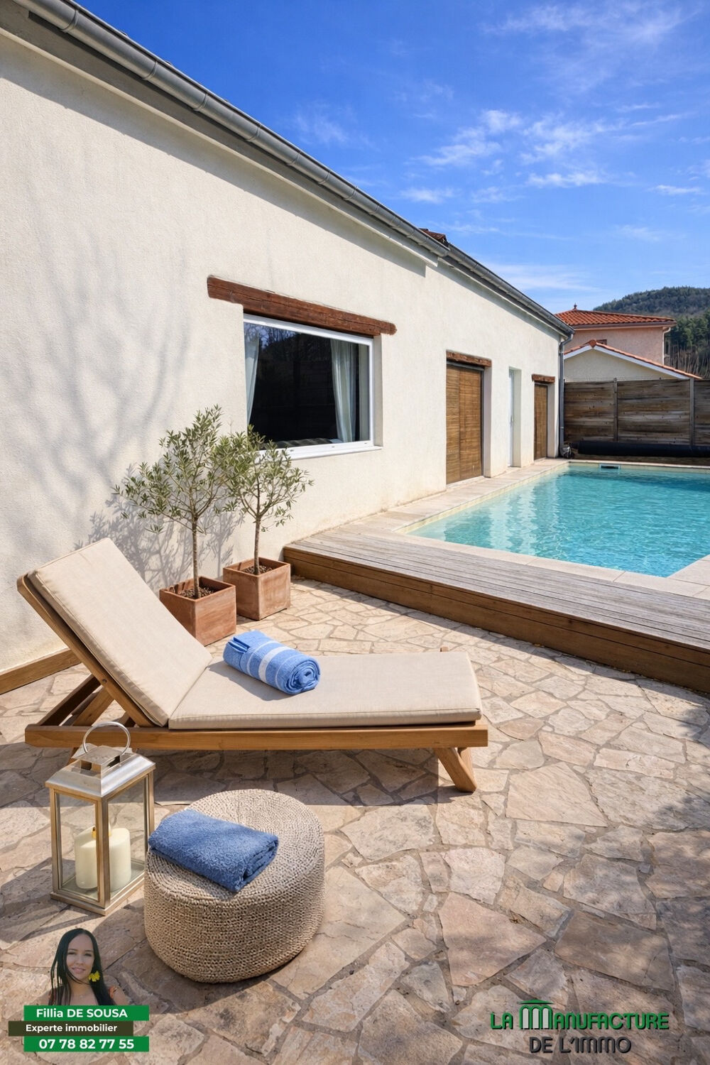 MAISON DE 218.19 M2 - TERRASSES - PISCINE - GARAGE - LE CHAMBON FEUGEROLLES