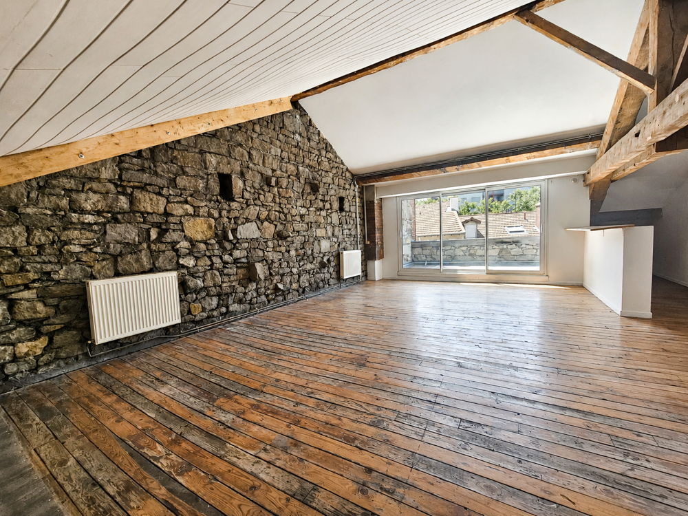 Appartement de type f3 de caractere 71,01 m2 carrez (109,91 m2 au sol) + terrasse - prox. chateaucreux - ideal