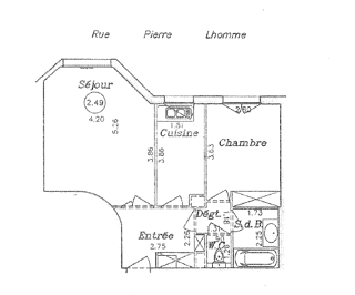  Appartement � vendre 2 pi�ces 50 m�