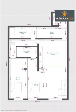  Appartement à vendre 3 pièces 85 m²