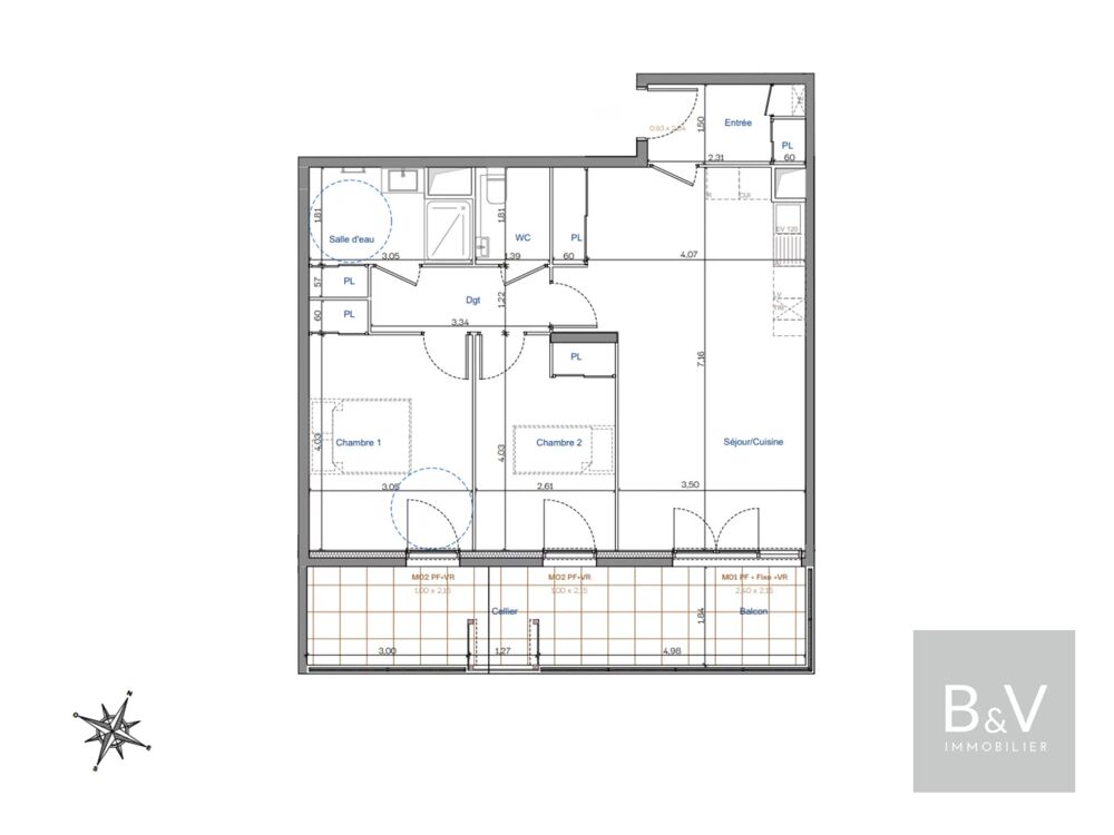 Vente Appartement Bel appartement lumineux 3 pièces de 68 m² avec balcon Mougins