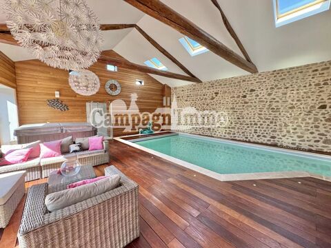   Corps de ferme r�nov� avec piscine int�rieure Maison - 8 pi�ce(s) - 323 m�