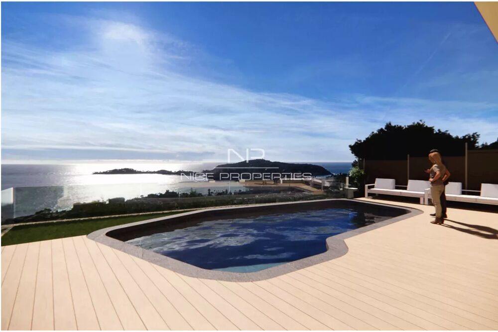 Beaulieu-sur-Mer, maison contemporaine avec piscine et vue mer f