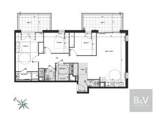  Appartement  vendre 4 pices 91 m