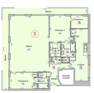  Appartement � vendre 5 pi�ces 195 m�