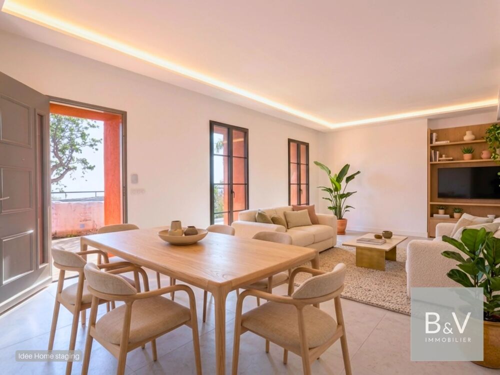Appartement d'exception 4 pièces, vue mer panoramique et jardin