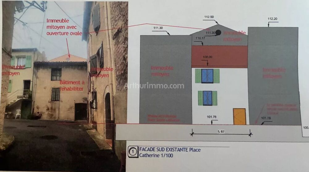 Vente Terrain MAISON en centre ville Rougiers