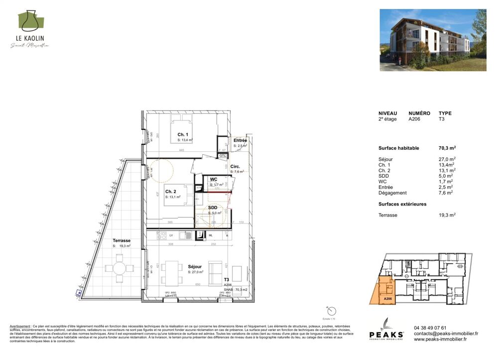 Vente Appartement Résidence le KAOLIN Saint-marcellin