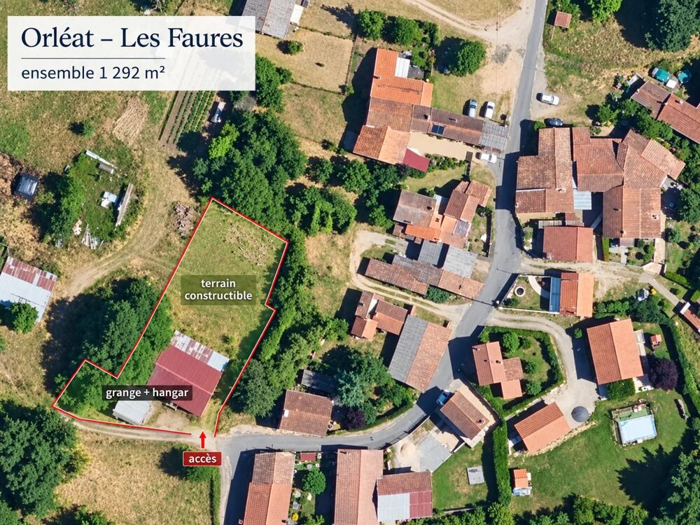 Vente Terrain UN TERRAIN POUR CONSTRUIRE, UNE GRANGE POUR IMAGINER AUTRE CHOSE Orléat