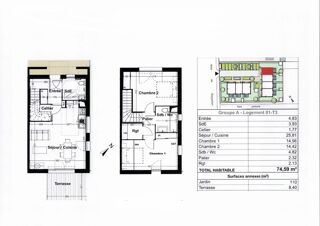  Maison à vendre 3 pièces 75 m²