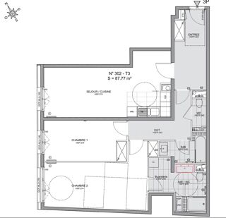  Appartement � vendre 3 pi�ces 88 m�