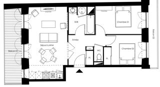  Appartement � vendre 3 pi�ces 56 m�