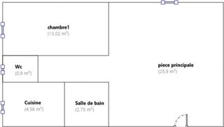  Appartement � vendre 2 pi�ces 47 m�