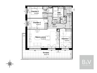  Appartement à vendre 4 pièces 93 m²