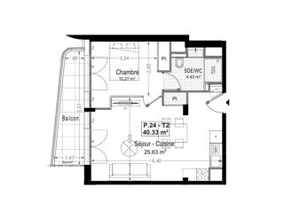  Appartement à vendre 2 pièces 