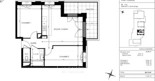  Appartement � vendre 3 pi�ces 56 m�