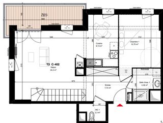  Appartement � vendre 3 pi�ces 82 m�