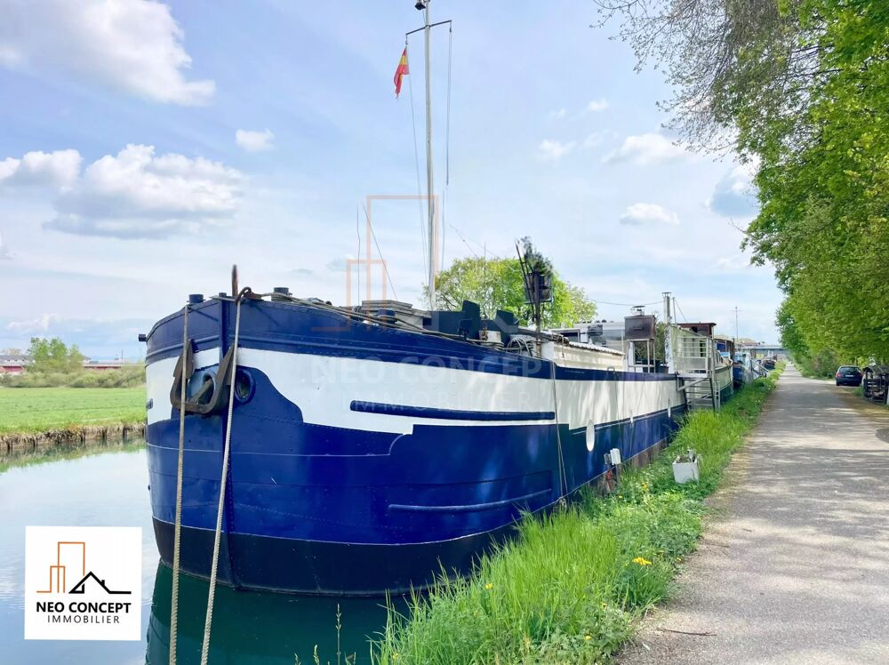 ECKWERSHEIM : Péniche dhabitation contemporaine de 134 m² habit