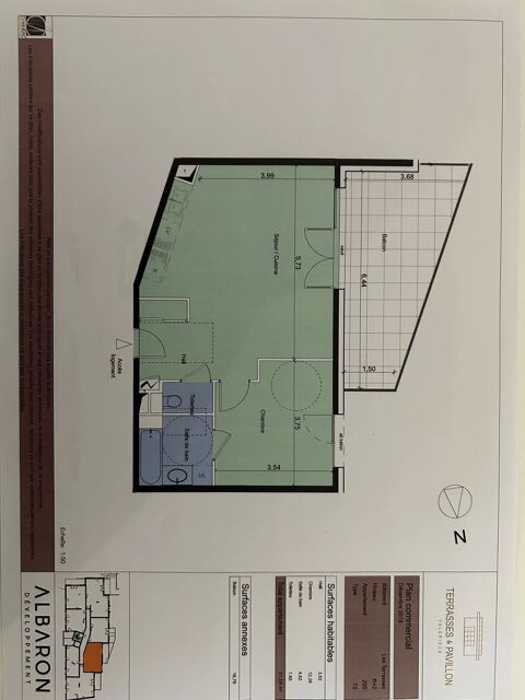  Appartement � louer 2 pi�ces 52 m�