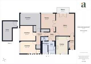  Appartement  vendre 5 pices 84 m