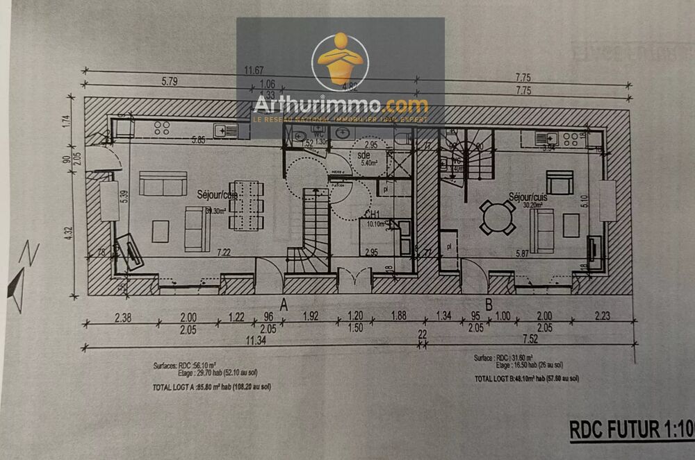 Vente Maison GUEGON MAISON A RENOVER AVEC TERR. 950 M² Guégon