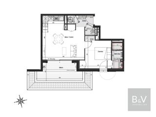  Appartement  vendre 2 pices 40 m