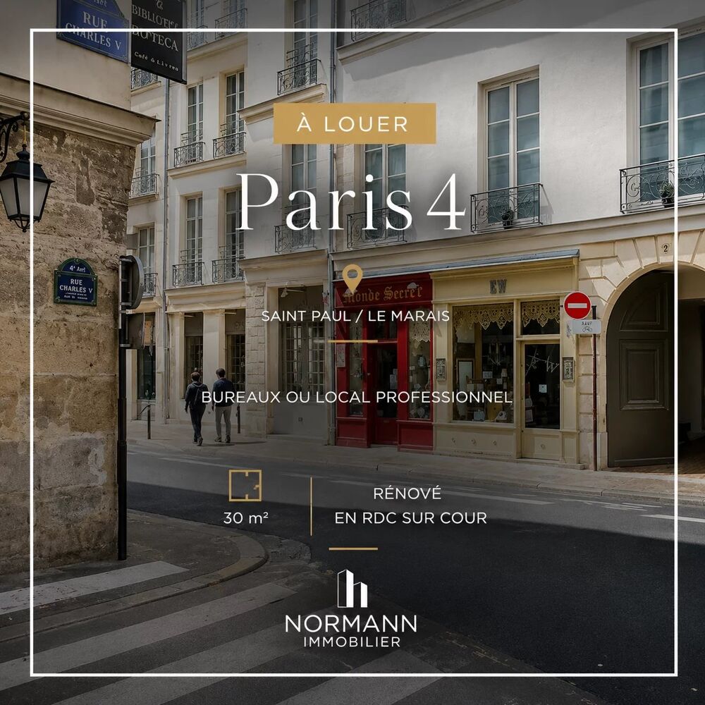   A LOUER EN EXCLUSIVITE - PARIS 4 - LE MARAIS / SAINT PAUL 