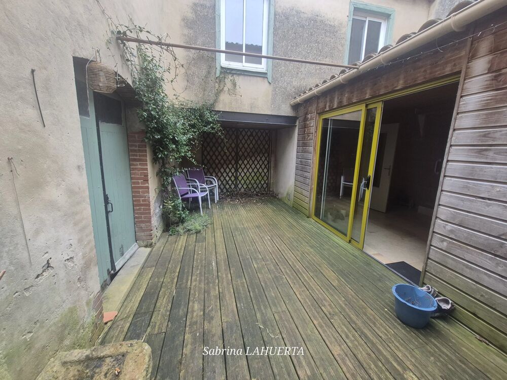 MAISON DE VILLE 154 M²  5 CHAMBRES  GARAGE ET COUR  MÉZIN (47