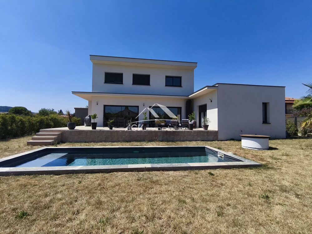 Alès, villa moderne 3 chambres, bureau + piscine + garage