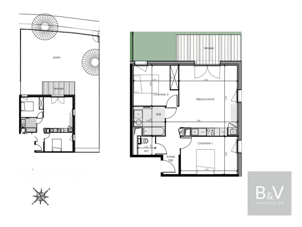 Vente Appartement Appartement 4 Pices avec Grand Jardin Privatif Tournefeuille
