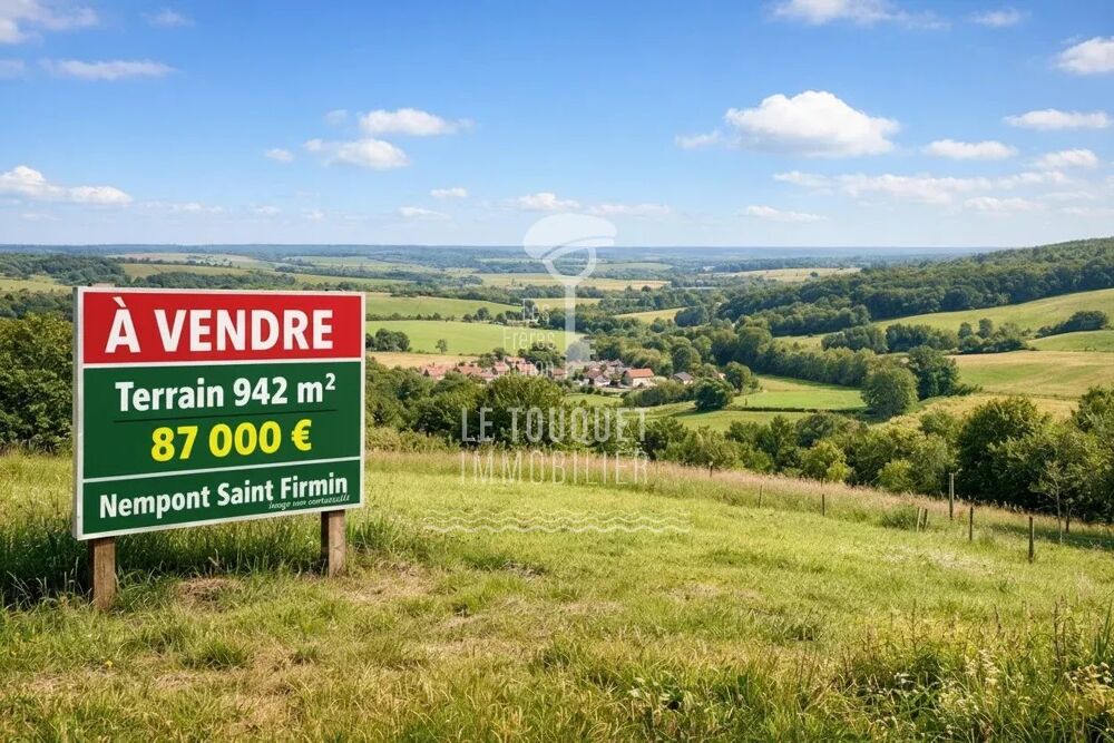 Vente Terrain Terrain à bâtir d'environ 1 000 m² – Environnement privilégié – Nempont-saint-firmin