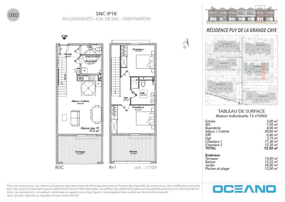 Vente Maison VILLA T3 PISCINE VENTE SUR PLAN Saint-martin