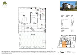  Appartement � louer 3 pi�ces 71 m�