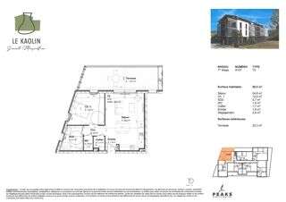  Appartement  vendre 2 pices 51 m