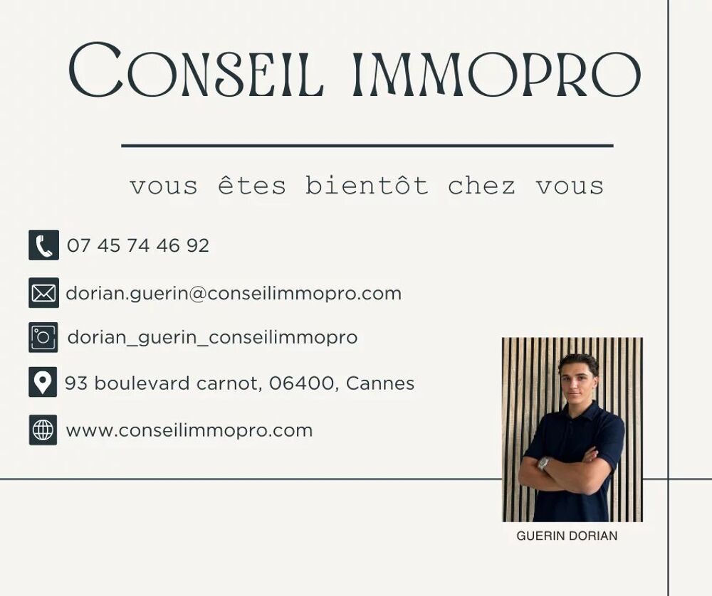 Vente Appartement Le Cannet - Studio lumineux avec balcon plein sud Le cannet