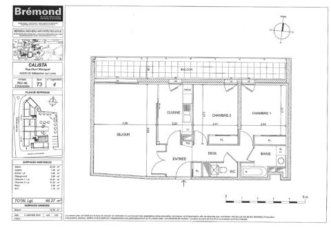  Appartement � louer 3 pi�ces 66 m�