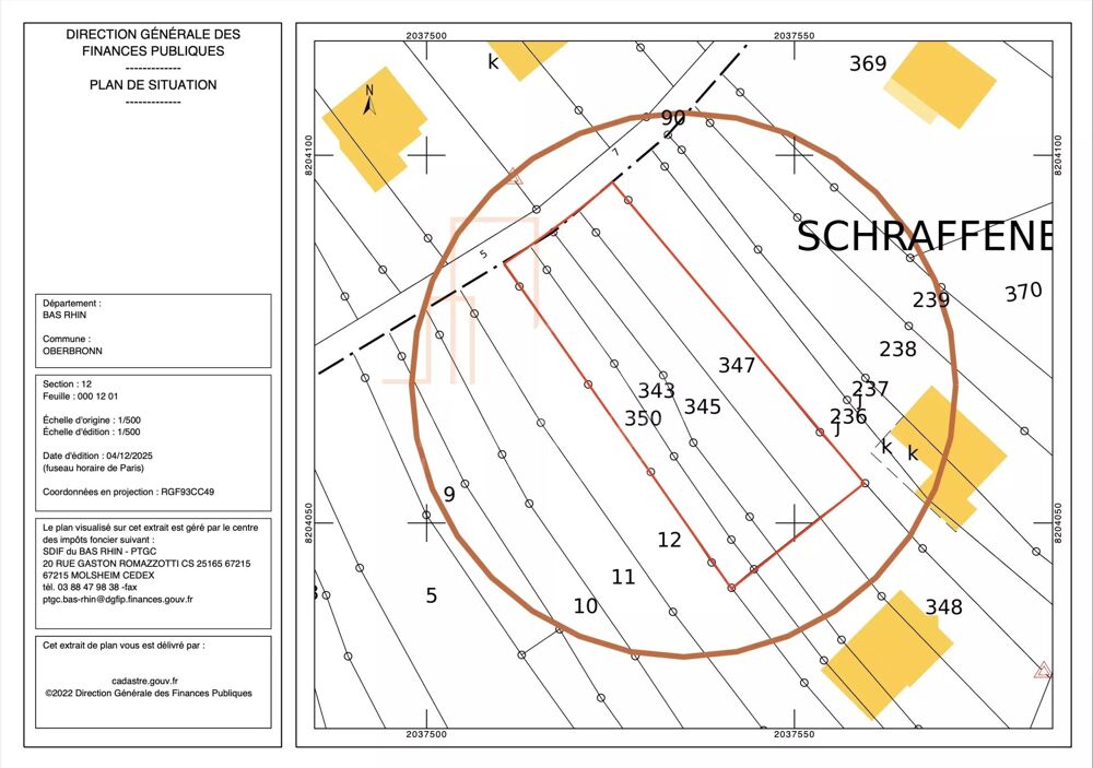 Vente Terrain OBERBRONN, Beau terrain constructible et viabilisé Oberbronn