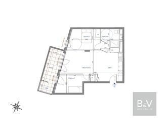  Appartement à vendre 3 pièces 58 m²