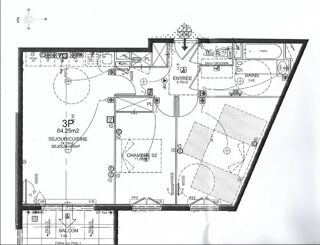  Appartement � vendre 3 pi�ces 64 m�