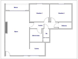  Appartement à louer 3 pièces 51 m²