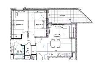  Appartement � vendre 3 pi�ces 61 m�