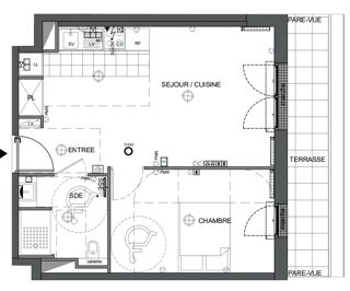  Appartement � vendre 2 pi�ces 44 m�