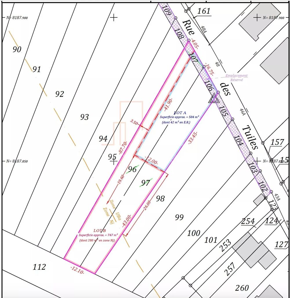 Vente Terrain Terrain constructible 5 ares 40 centiares Oberhoffen-sur-moder