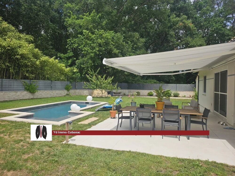 Maison contemporaine avec piscine, vue forêt et dépendance