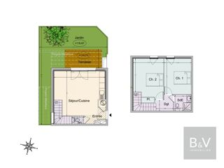  Appartement � vendre 3 pi�ces 60 m�