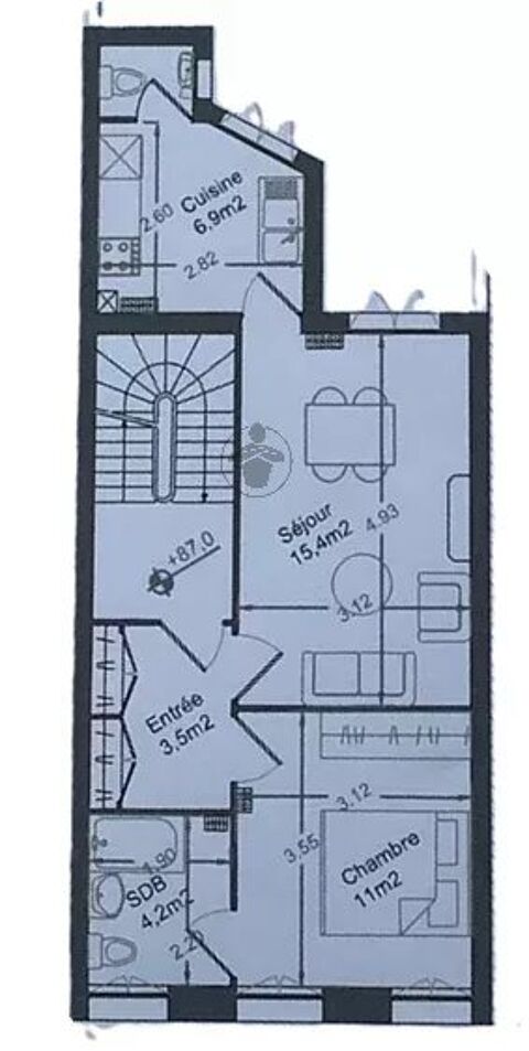  Appartement � louer 2 pi�ces 41 m�
