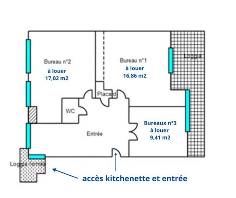 MISE &Agrave; DISPOSITION DE 3 BUREAUX PROFESSIONNELS � 9,41 m&sup2;, 16,86 300 13400 Aubagne