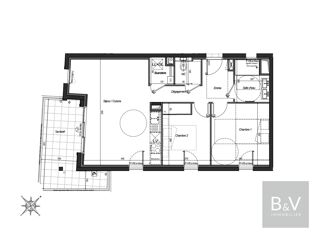  Appartement � vendre 3 pi�ces 61 m�